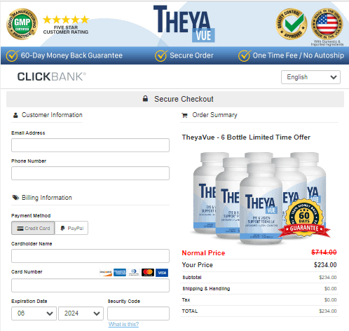 TheyaVue - Checkout Page